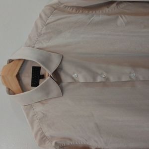 Robert Talbott Estate Trim Ecru Cotton Shirt 17 - 34